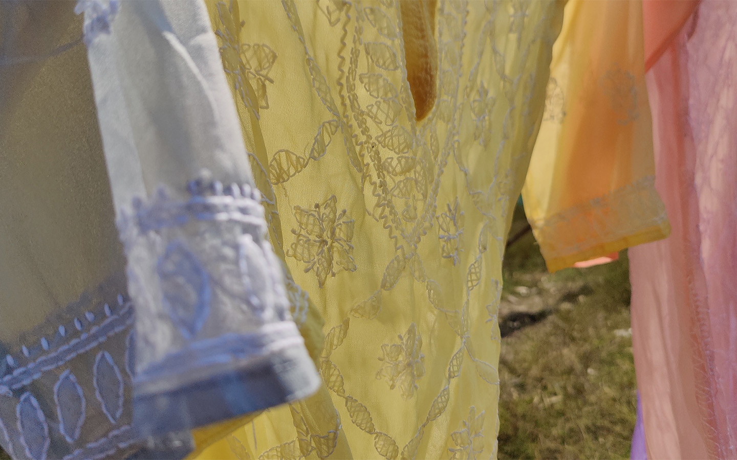 Chikankari is one of the finest embroideries evoking the culture of Lucknow, India